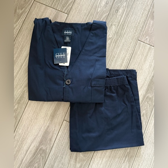 Harbor Bay|Men's Navy button up shirt & shorts matching set,NWT in size 2X••• - Picture 2 of 13